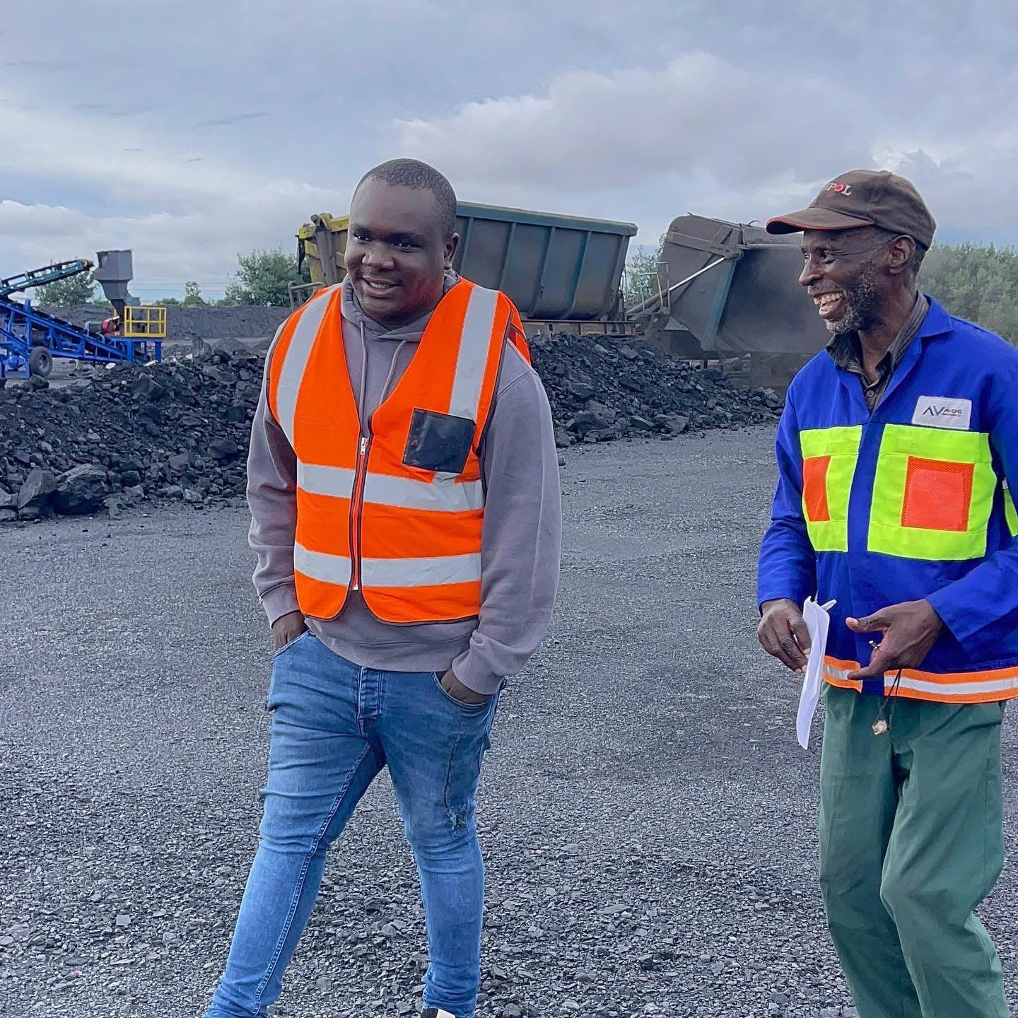 Che Lele team on an active mining site